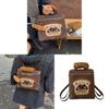 Chef Puppy Cartoon Shoulder Bag With Splicing Detail And Soft Pu Fabric For Casual Outings