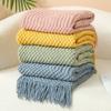 Soft Nordic Knitted Blanket Breathable Nap Blanket Universal Sofa Plaid Blanket  Office