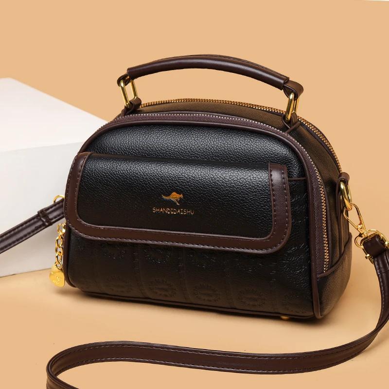 Hochwertige Damen Leder Umhängetasche luxuriöse Modedesigner Damenhandtasche