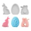 1-piece Set, Easter Hollow Rabbit Shaped Candle Silicone Mold, DIY Home Decoration Easter Candle Aromatherapy Drip Plaster Mold