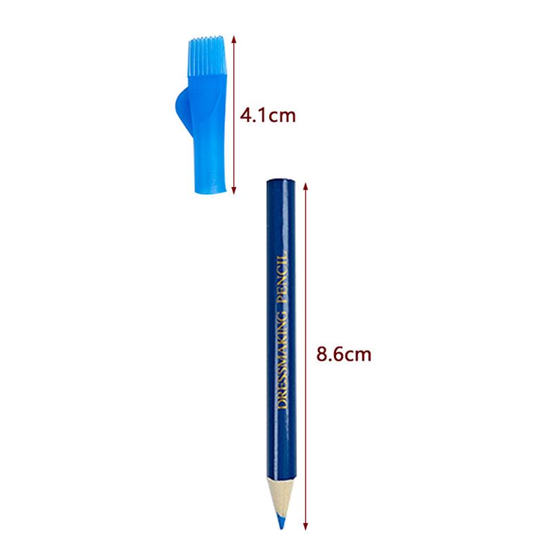 3Pcs Sewing Fabric Pencils Water Soluble Pencil Tailor Mark Dressmaker'S Chalk Brush Cap For Tailor Home Marker Tracing Tools