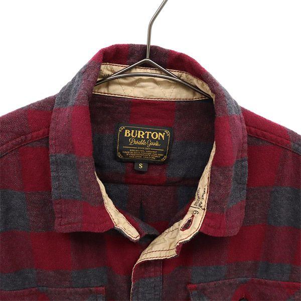 Burton Check Long Sleeve Shirt S Purple Men's Used