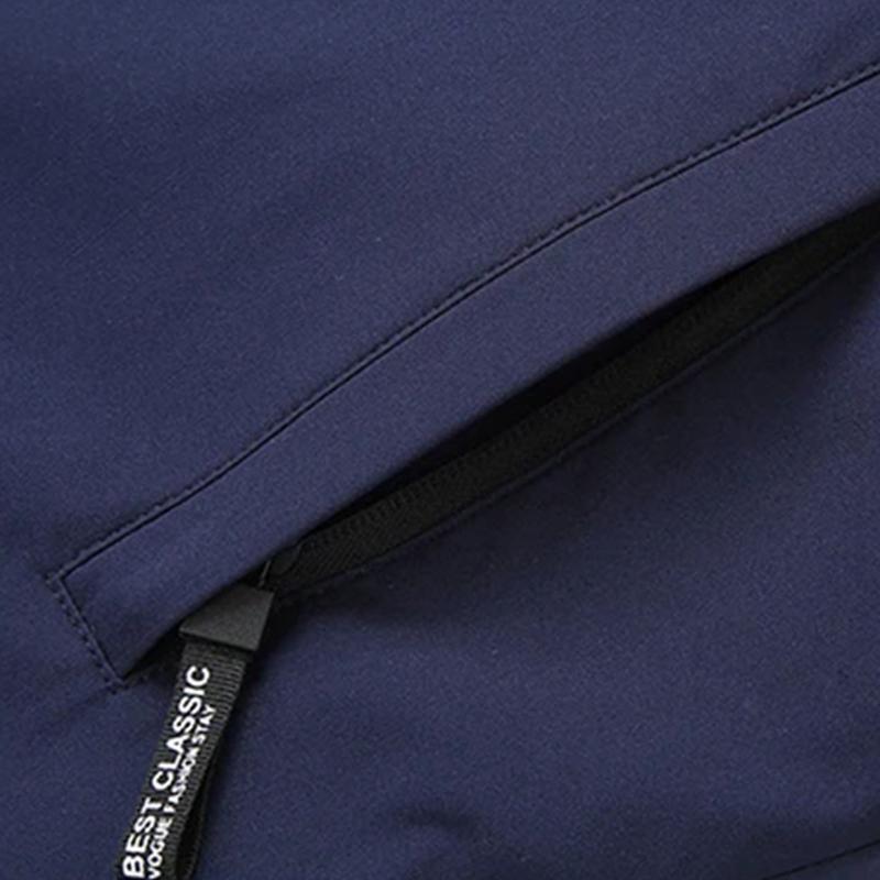 Men's Padded Cotton Clothing Fashion Casual Solid Color Windproof Lapel Long-Sleeved Jacket Street Beat Men's