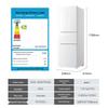 Jinyun 222L Triple Door Refrigerator
