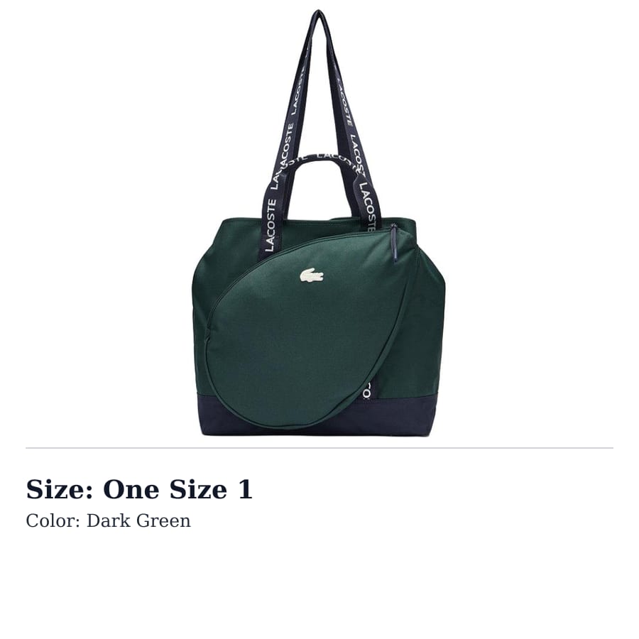 LACOSTE Fabric Tennis Bag, One Shoulder