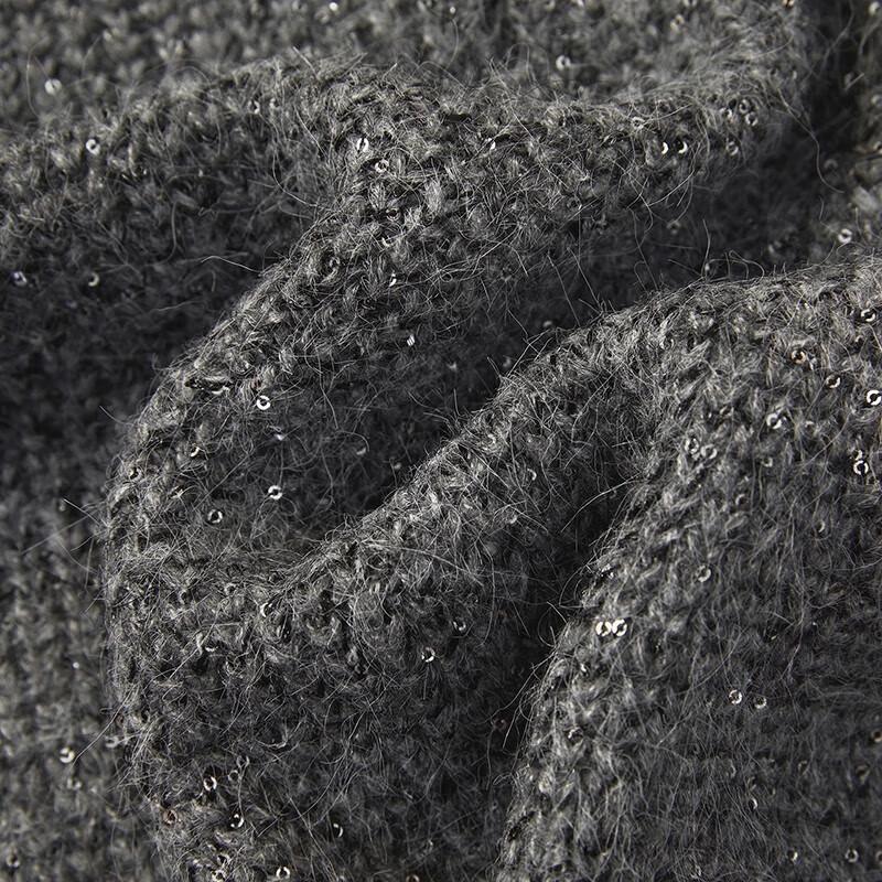 Women's Shimmer Sequin V-Neck Short Knit Cardigan