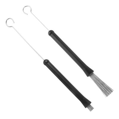 Dreld Trommeldrahtbürsten, Trommelstockbürste, einziehbar, ausziehbar, herausdrückbar, bequemer Gummigriff, 1 Paar