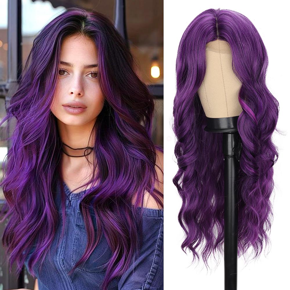 

LISI HAIR синтетический длинный волнистый парик для женщин 26 париков натуральный вид термостойкое волокно черный парик для ежедневного использования на вечеринках 65cm