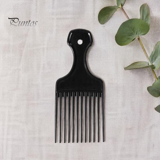Pettine per Acconciatura Uomo Donna, Denti Larghi Sollevante Districante, Plastica Afro Riccio, Spesso
