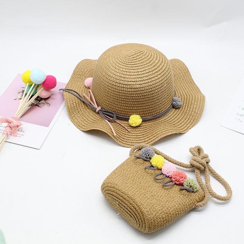 Детская шляпа женская летняя защита от солнца принцесса пляжная шляпа солнцезащитная детская панама девочка соломенная шляпа солнцезащитная шляпа-ведро hat