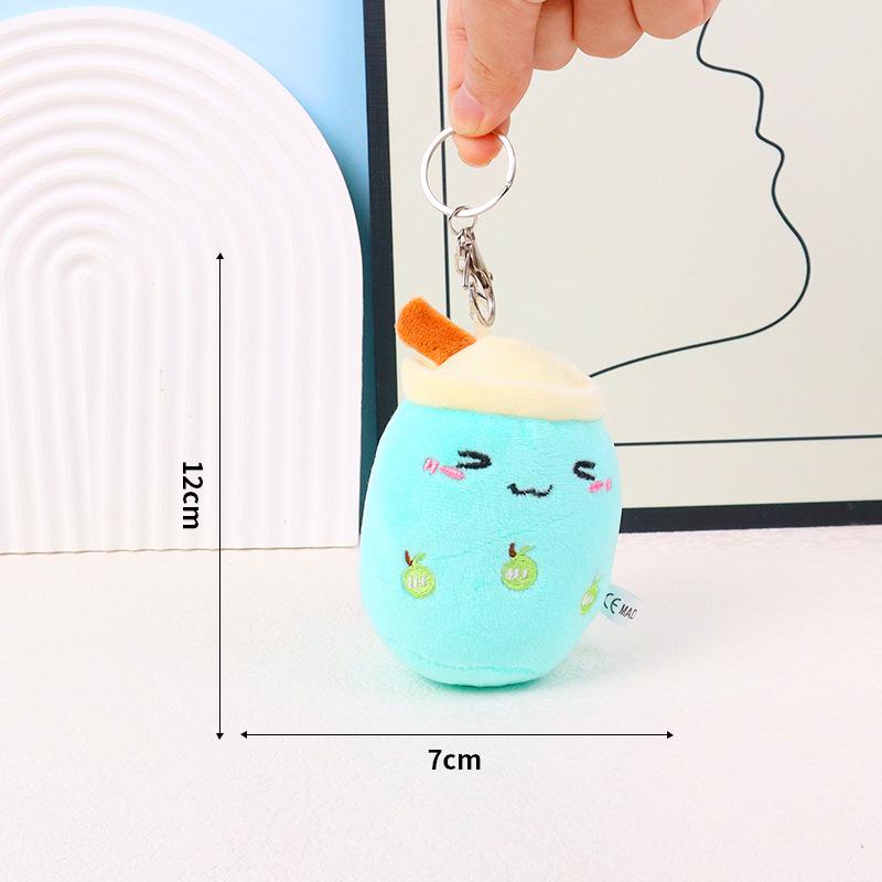 Fruit Bubble Tea Plush Keychain - Cute Gift Doll for Claw Machines & Weddings