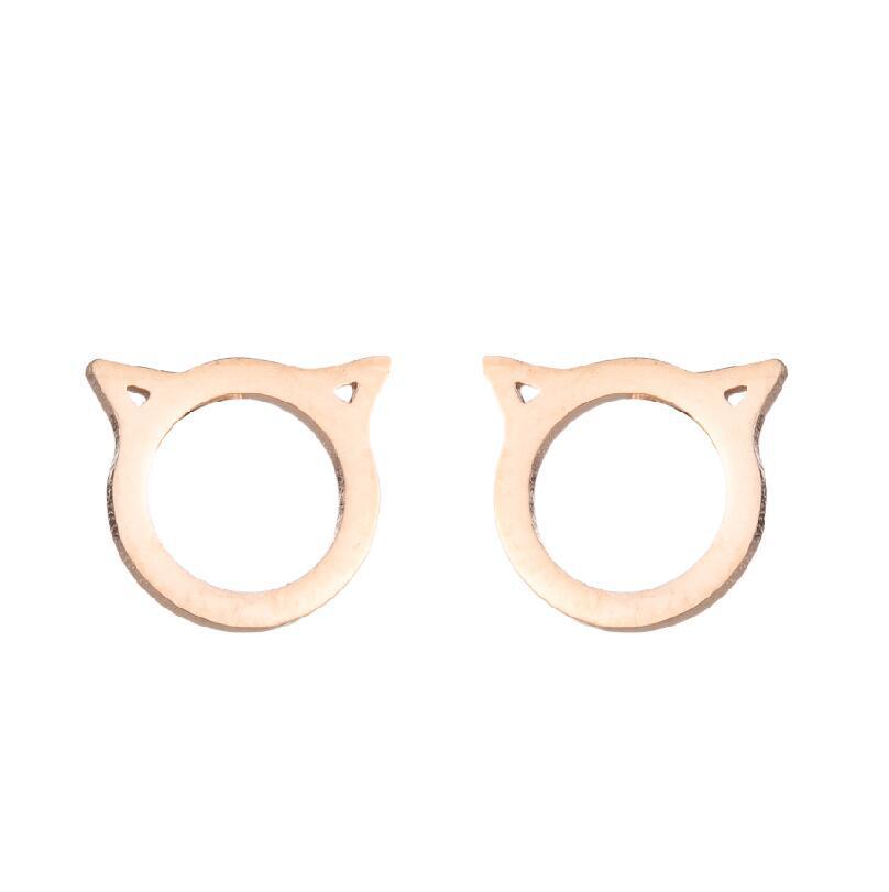 Asymmetrical Eclipse Snowflake & Reindeer Stud Earrings - Japanese & Korean Style