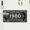 Tin Sign  Vintage Durable Metal Plaque Wall Decor Home Office Bar Man Cave Bathroom City Coordinate Birth Year License Plate
