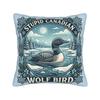 Stupid Canadian Wolf Bird Says Ice Out Pillow Cover Retro Trendy Pillow Case Sofa Car Home Decor Soft Pillowcases Birthday Gift