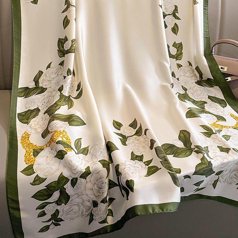 Luxury Brand Women Scarf Fashion Print Silk Scarves Summer Shawls and Wraps Soft Pashmina Lady Bandana Foulard Hijabs