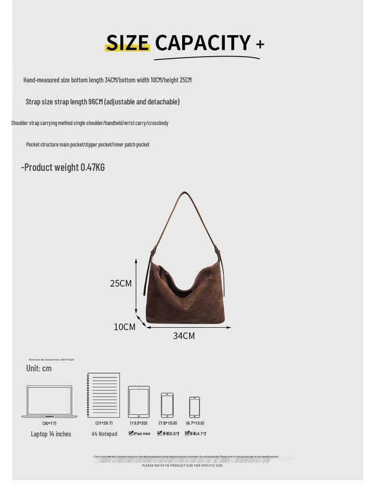 Spring 2025 Versatile High-End Large Capacity Bucket Handbag