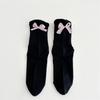 Women's Summer Thin Sweet Bow Mesh Breathable Mid Tube Socks