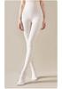 Gray High-Waist Grid Pattern Tights – Women's Tummy Control & Butt Lifting Pantyhose for Autumn/Winter Outerwear