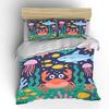 Cartoon Underwater World Bedding Set For Kids Luxury Gift 3Pcs Digital Print Comforter Set Soft Comfortable Breathable