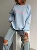 European & American Women's Casual Printed Thick Long Sleeve Sweatshirt (2024 Collection)