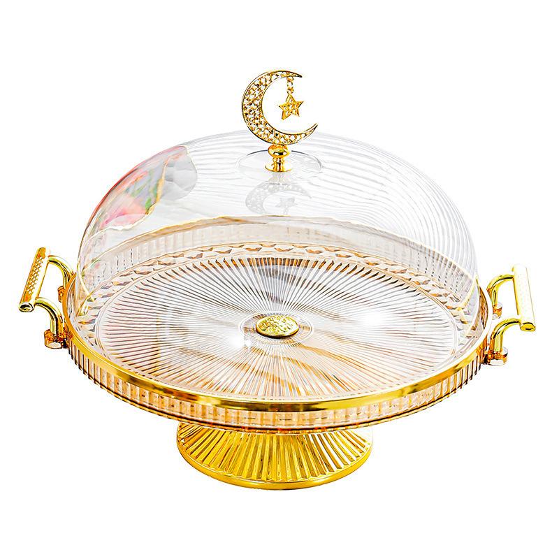 Fruit Shop Try Tray Nice with Lid Fruit Tray Lid Cake Cake Dessert Display Tray with Transparent Lid for Home Durable