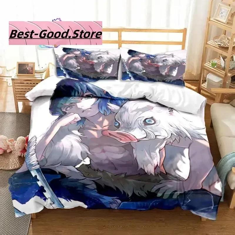 Hashibira Inosuke Anime Demon Slayer Set Biancheria da Letto Singolo Twin Full Queen King Size Set Letto Adulto Bambino Camera da Letto Stampa 3D