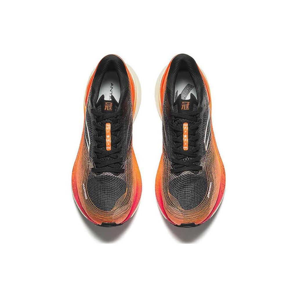 Anta Zapatillas Profesionales de Maratón para Hombre Nitro Edge Negro Naranja Rojo 112435563-5