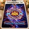Flannel BlanketWest Ham United FC Custom Name Text Personalized Soft Warm Throw Blanket Home Decor Gift