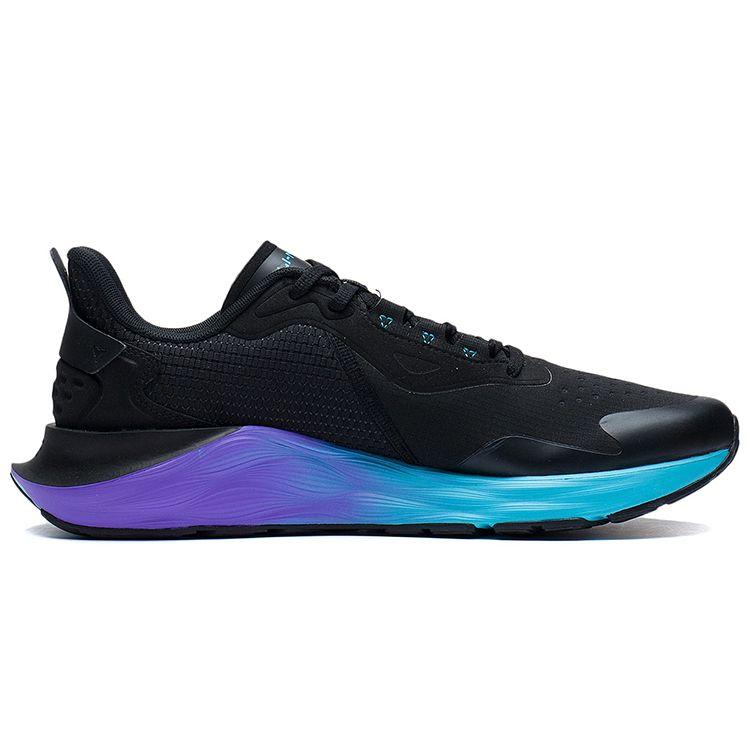 Li-Ning Yufeng Casual Fabric Synthetic Leather Shock Absorbing Non-Slip Wear-Resistant Low-Top Running Shoes Men Sneaker Black ARSS013-1
