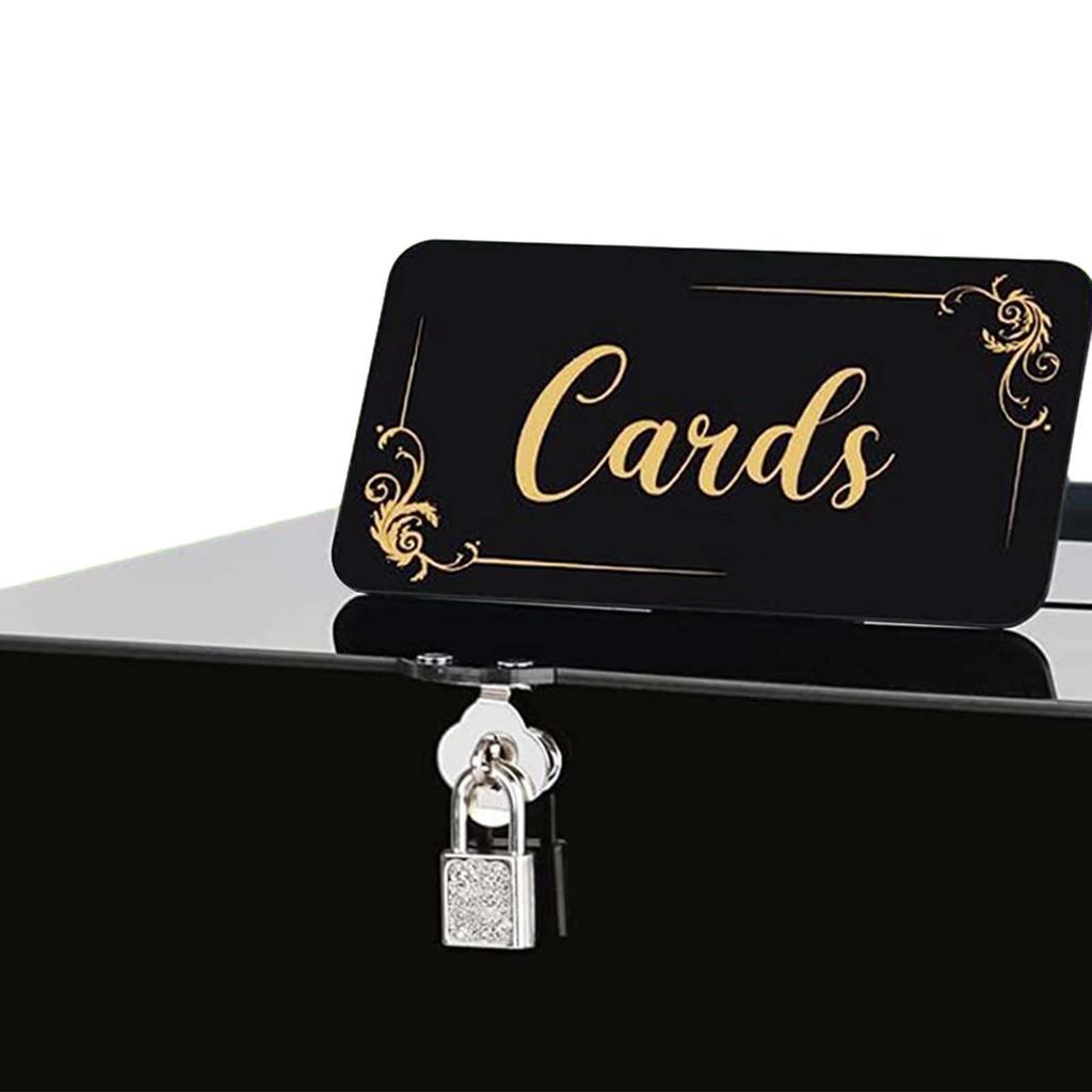 Acrylic Wedding Cards Box Money Gift Holder Box for Celebrations