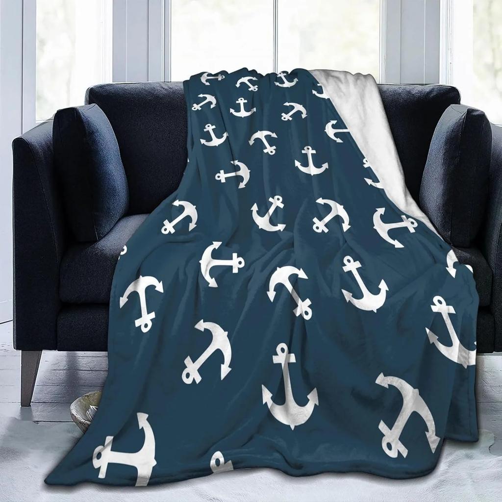 Charming White Daisy Pattern Soft Throw Blanket – Lovely Floral Design for Couch, Bed, Car, Camping, All-Season Use