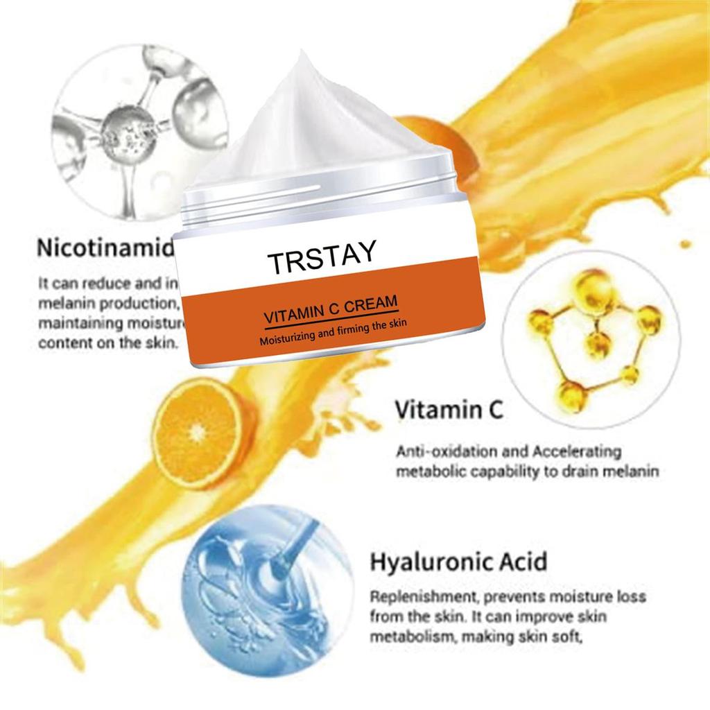 TRSTAY Vitamin C For Face Cream Pigments Dark Spots Removal Whitening Facial Cream Lightening Skin Care Products Beauty Health