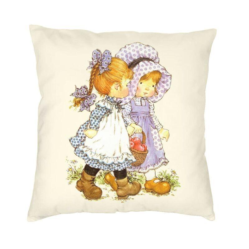 Sarah Kay Cartoon Animation Cushion Cover Sofa Decoration Square Throw Pillow Case 40x40