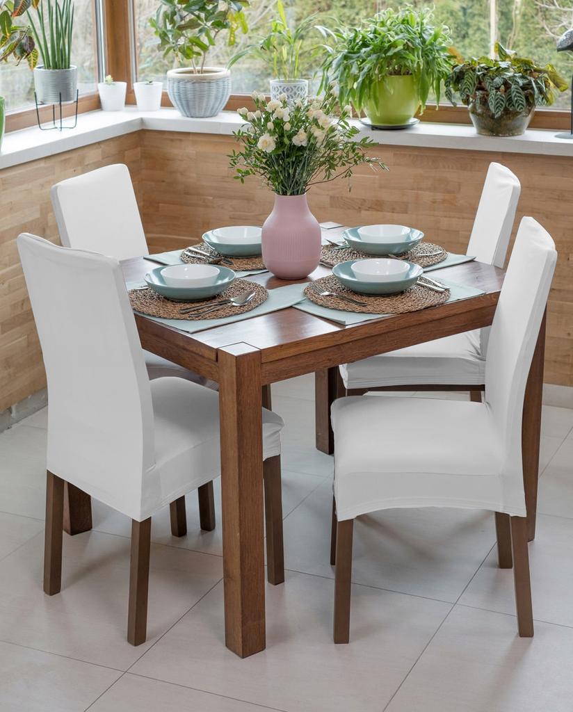 White Smooth Chair Cover Universal