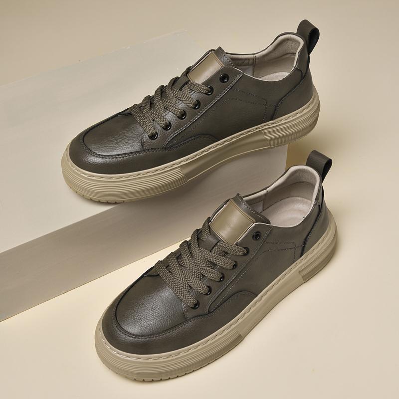 

Fashion Luxury Brand Office Business Oxford Shoes Lace Up Leather Fashion Driving Shoes Comfortable Mens Soft Sole Casual Sneakers Shoes 38 хаки