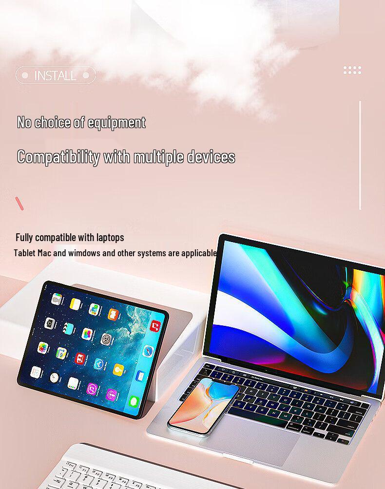 Ultradünne Bluetooth-Funk Tastatur für Laptops, Handys & Tablets