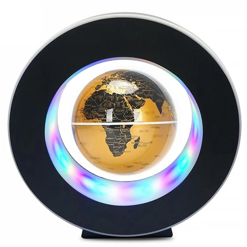 Floating Globe Levitating World Map Rotating Ornament LED Lamp for Bedside Light Novelty Floating Lamp Magnetic Levitation Globe