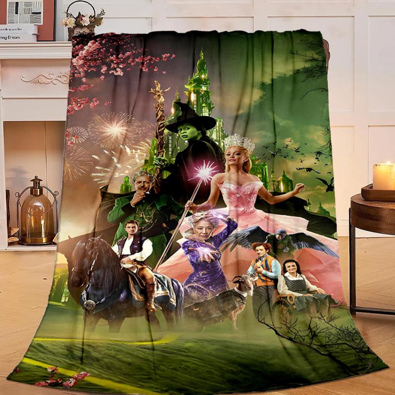 1PC Magic Witch And Friendship Flannel Blanket Gift, Suitable for Both Men And Women, Soft Ideal for Beds And Sofa, Birthday Or Christmas Gift