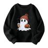 Kids Halloween Printed Long Sleeve Loose Fit Hoodie Pullover for Costume Party