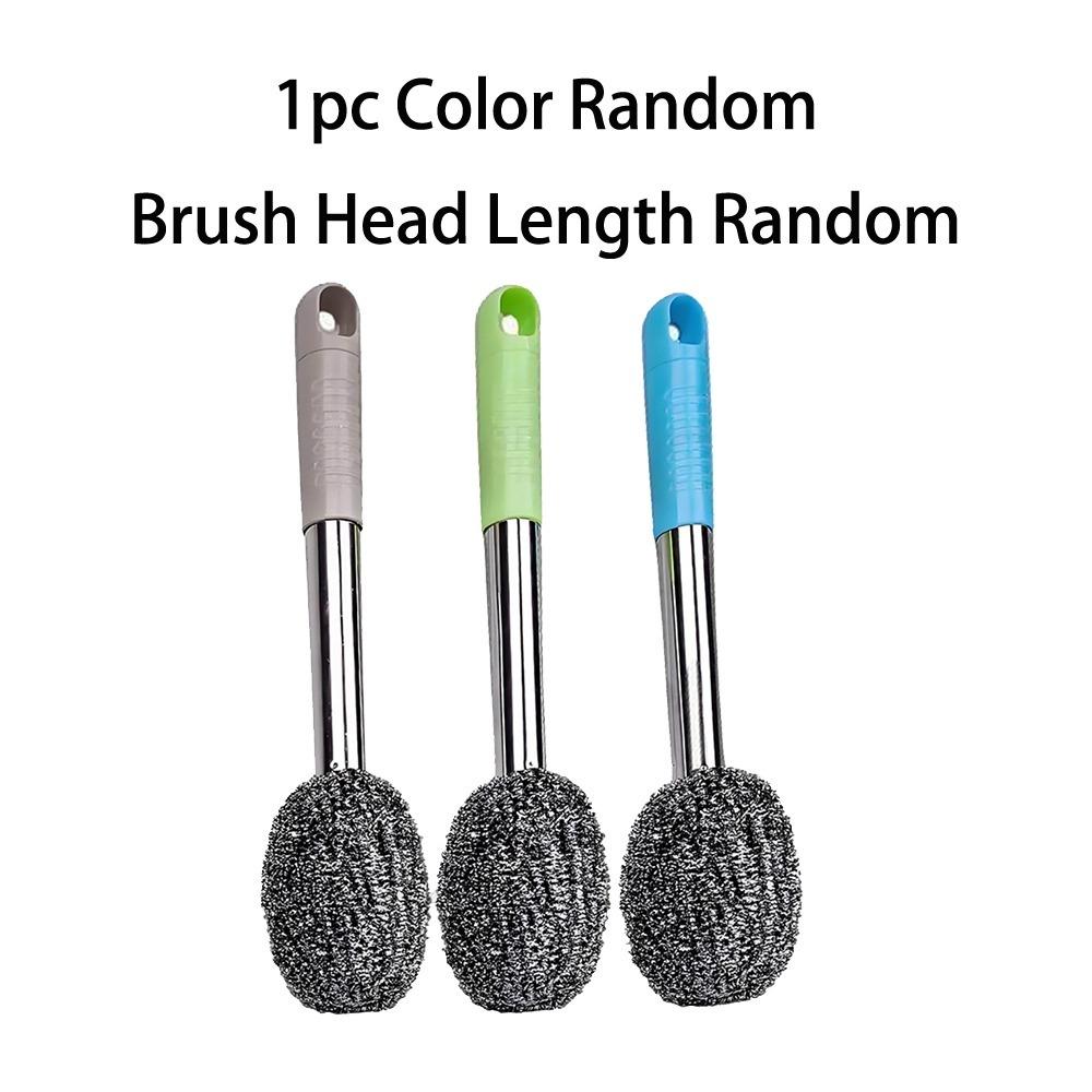 New Portable Steel Wool Cleaning Brush No Shedding Durable Steel Wool Brush Multi-functional Toilet Brushss