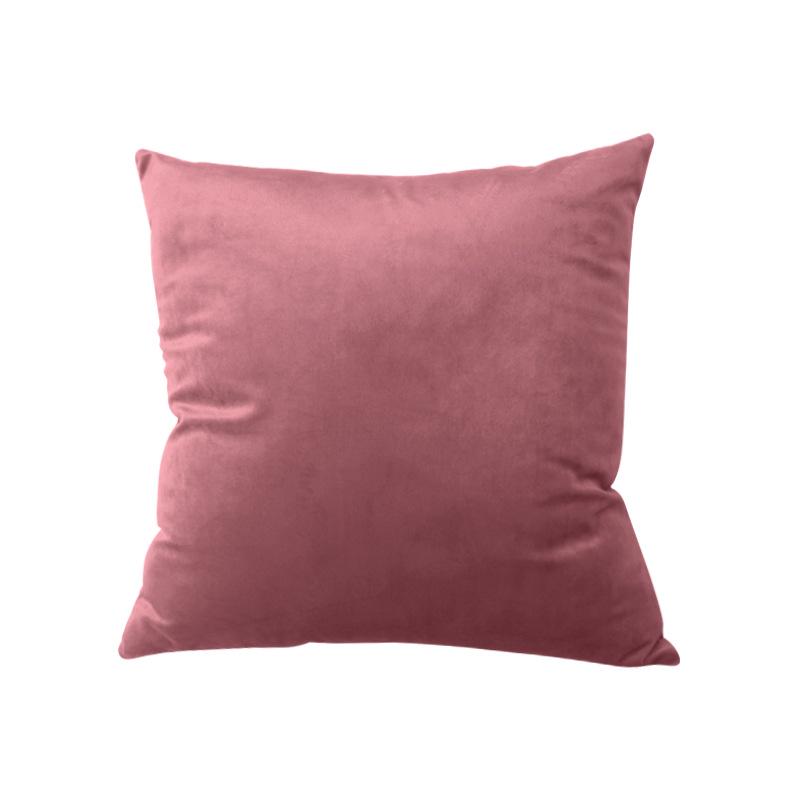 Solid Color European Style Pillow Case Office Velvet Pillow Home Waist Pillow Cushion