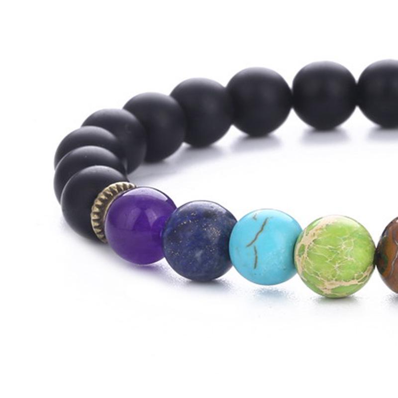 8mm Matte Agate Tiger Eye Lapis Lazuli Emperor Stone Fashion Bracelet