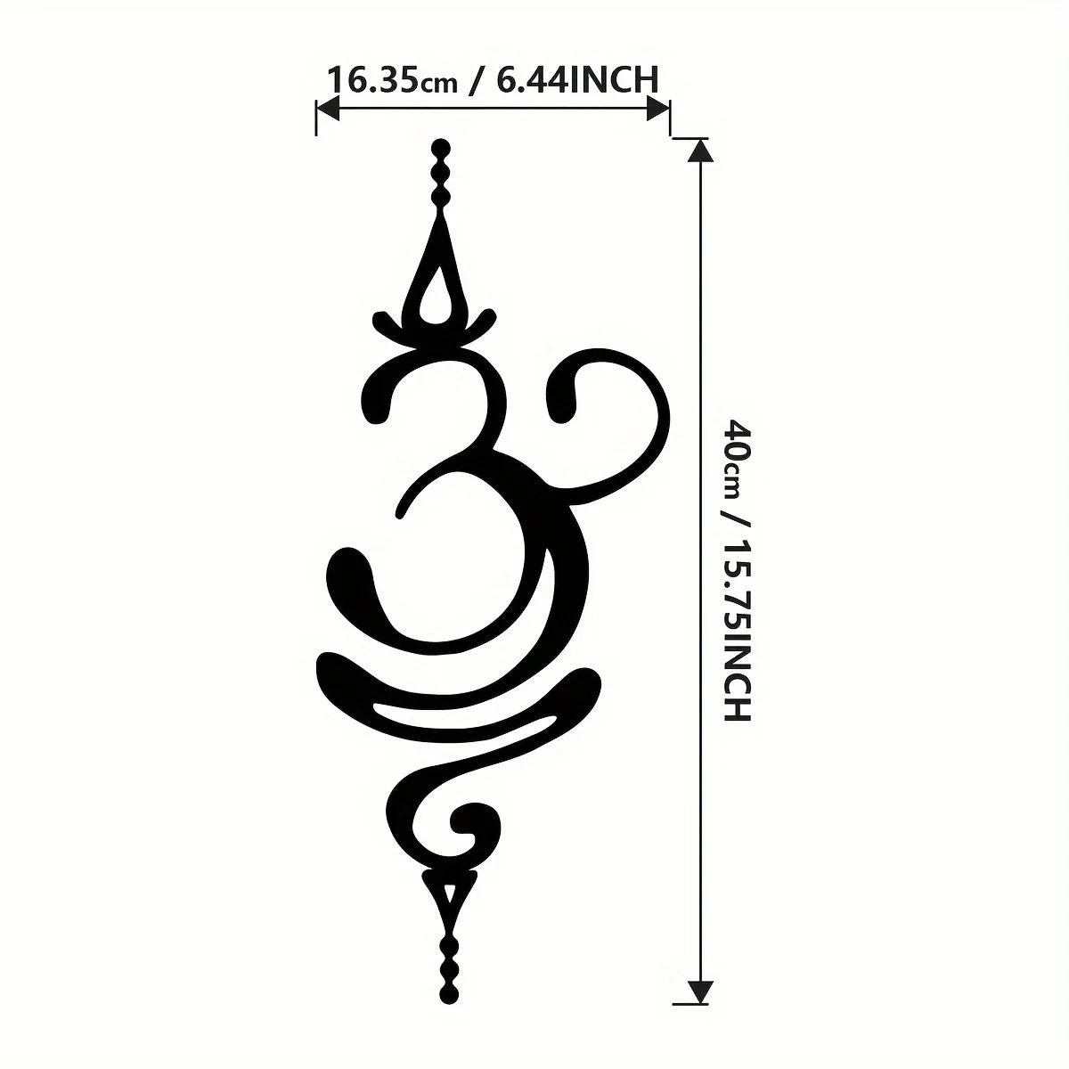 

Настенное искусство на металле с изображением санскрита - декор для дома, посвященный йоге и медитации, значимые идеи подарков, подвесной декор в стиле дзен чёрный