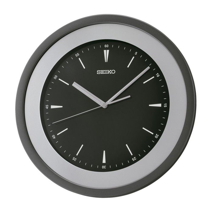 Horloge murale - SEIKO - QXA812S - Plastique gris - 36 cm - Quartz japonais