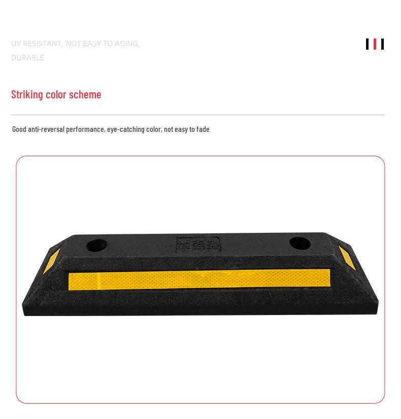 Heavy-Duty Rubber Wheel Chock Parking Stop