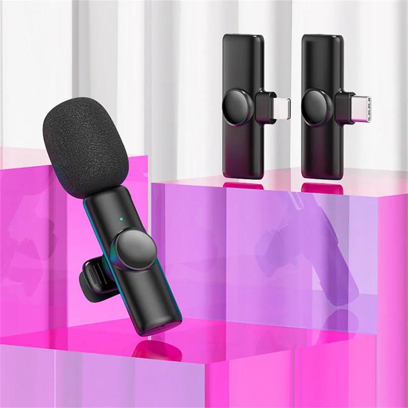 New Professional Wireless Lavalier Microphone for iPhone iPad Laptop Android Live Gaming Video Recording Interview Business Mic