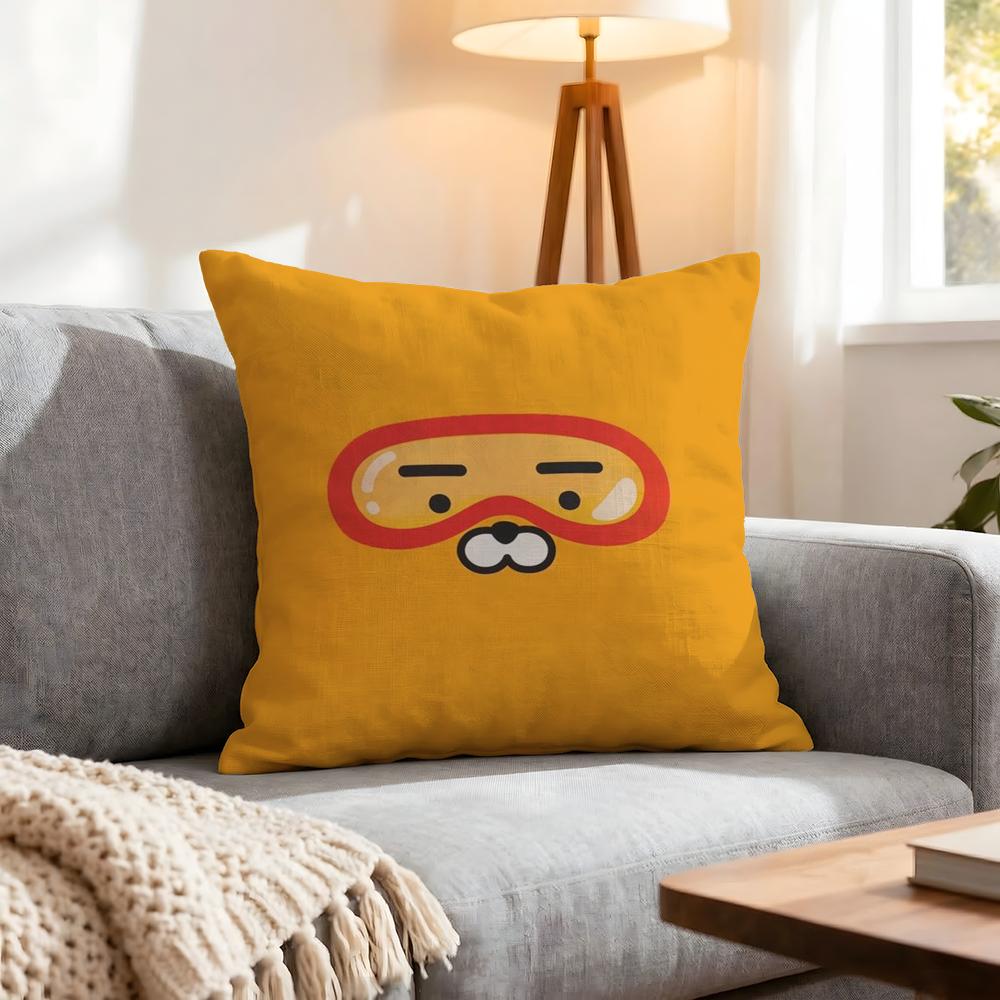 Character Kakao Friends Cushion Cover 1Pcs Decorative Covers Soft Cushion Case For Sofa Couch Decor 40X40 45X45 Pillowcases