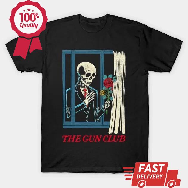 Vintage The Gun Club Band Black Cotton Gift For Fans Unisex S-5XL Shirt Unisex T-Shirt L