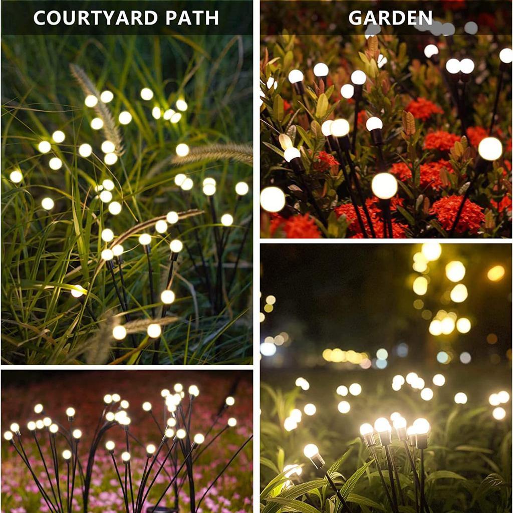 Solar Firefly Lamp Outdoor Waterproof Led Garden Lawn Lamp Wind Shake Sunlight Drive Landscape Courtyard Terrace Decoration