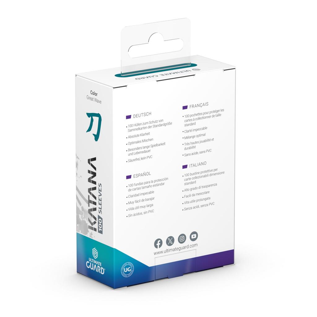 Ultimate Guard Katana Sleeve Standard Size 100 Card Sleeves Great Wave